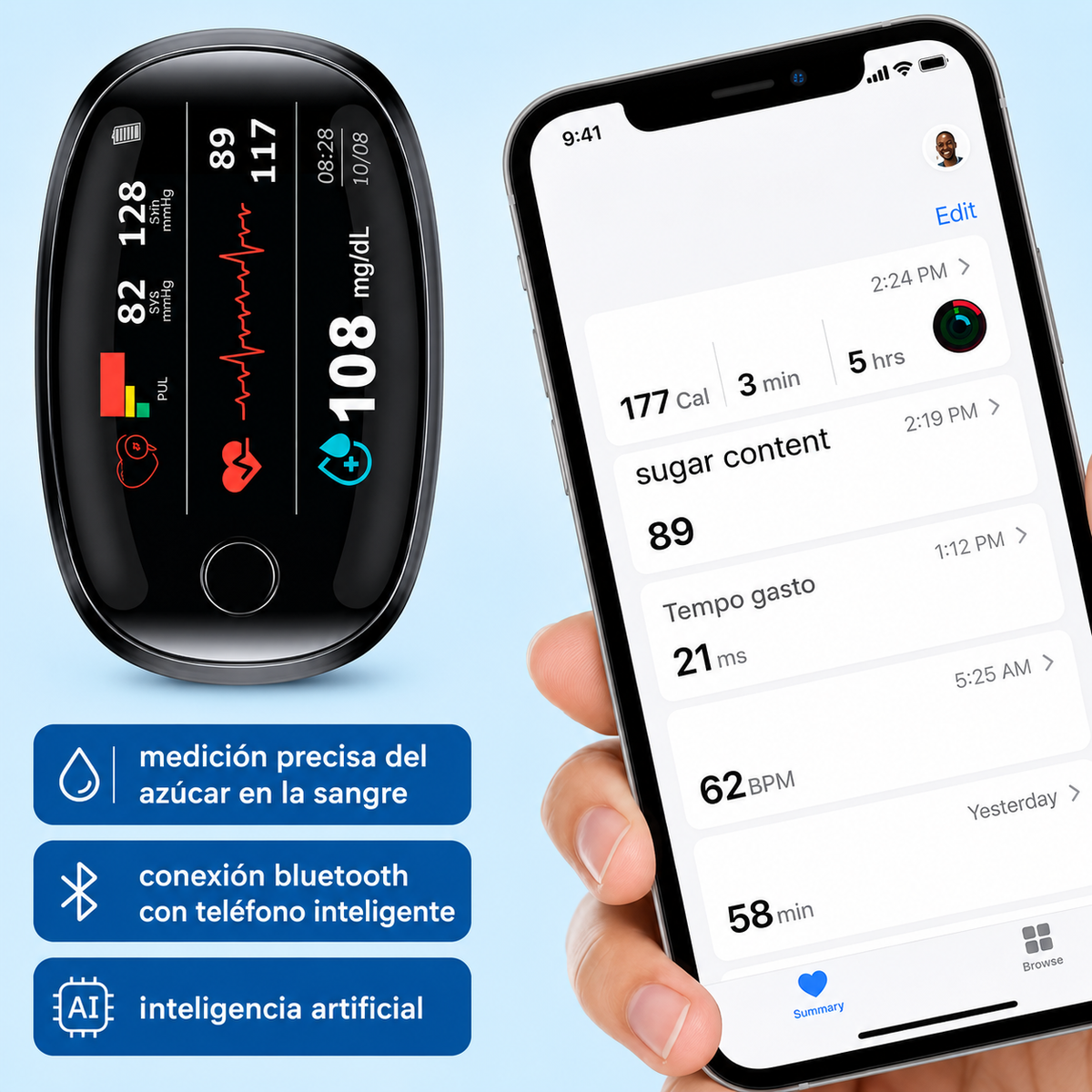 🔥Final 3 Hours – Limited Stock Left🏆PRYXO™ Non-Invasive Smart Blood Sugar Tracking Device 99.9% Accuracy (Mayo Clinic Recommended)