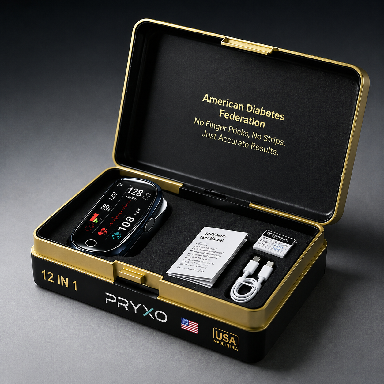 🔥Final 3 Hours – Limited Stock Left🏆PRYXO™ Non-Invasive Smart Blood Sugar Tracking Device 99.9% Accuracy (Mayo Clinic Recommended)